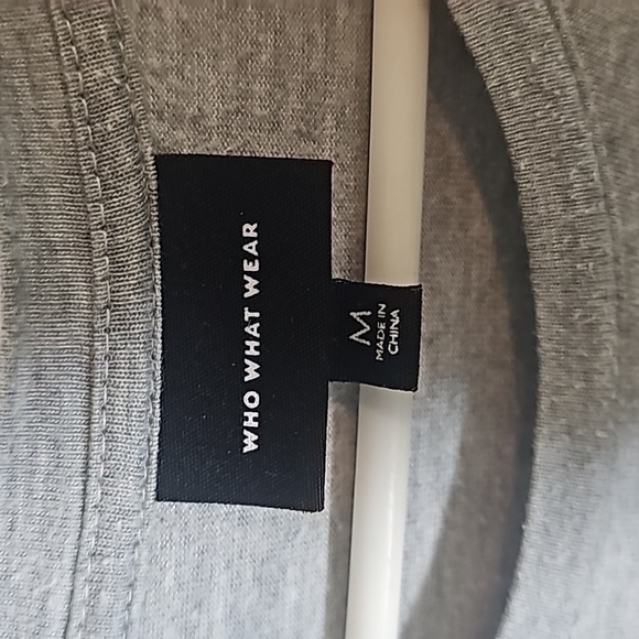 WHO WHAT WHERE Gray T-shirt Maxi Dress Side Slits Size M - Picture 2 of 10